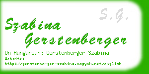 szabina gerstenberger business card